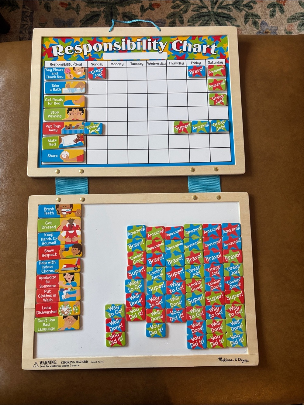 Melissa & Doug Responsibility Chart Magnetic Board